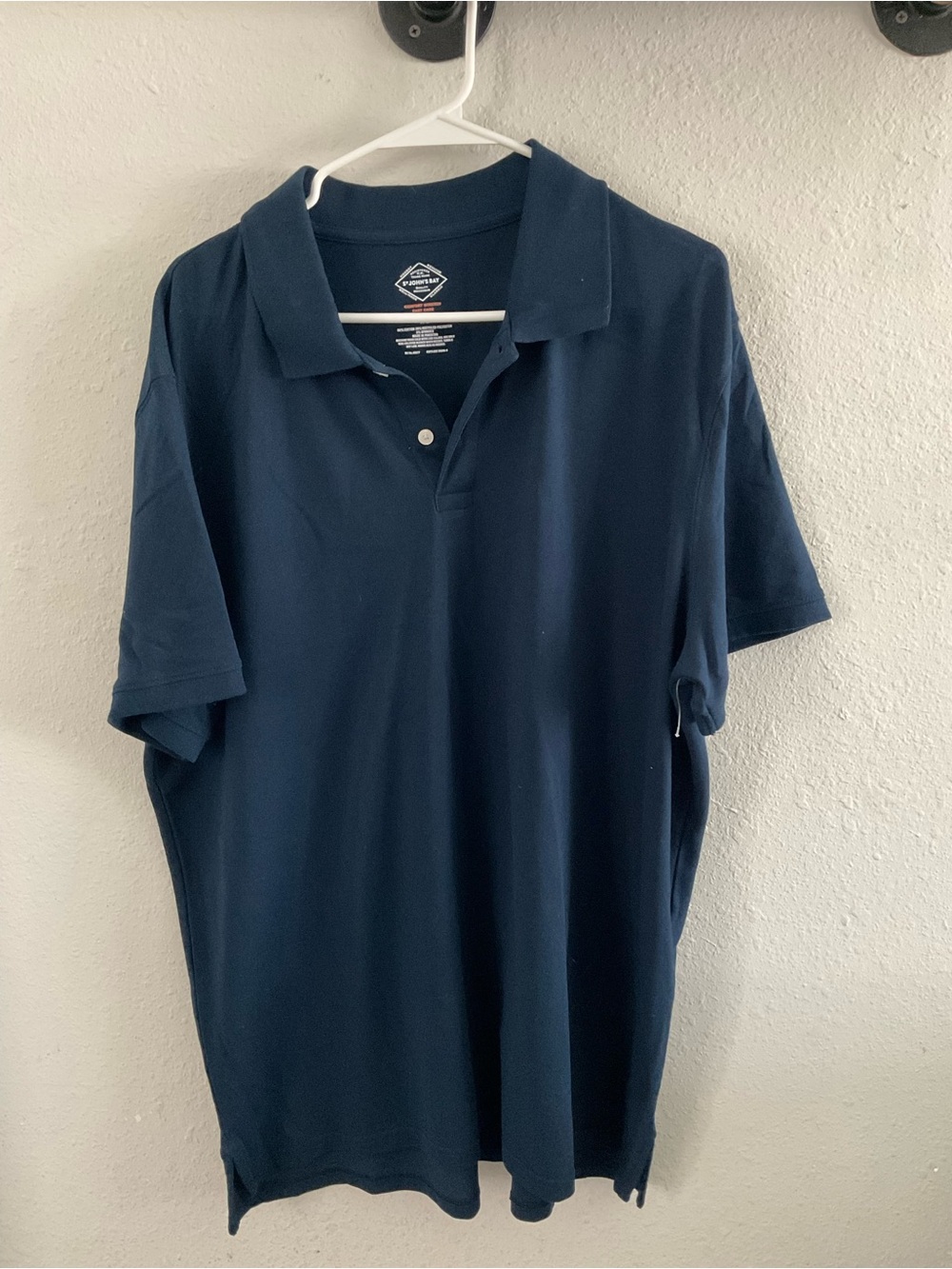 St. John's Bay Navy Short-Sleeve Polo